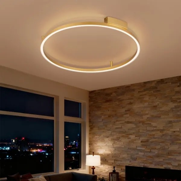 Brilagi - LED fényerőszabályozható lámpatest PORTOFINO LED/60W/230V átmérő 80 cm arany + távirányító