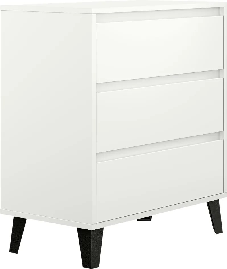 Komód, fehér, BOGAN NEW 3S70