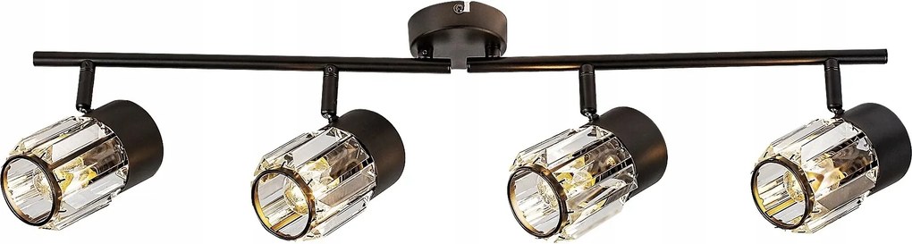 Modern mennyezeti lámpa Venaro Rabalux fekete 4 db E14 reflektor