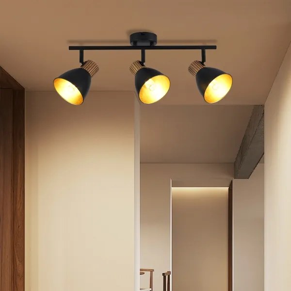 Brilagi - Spotlámpa ODENSE 3xE14/10W/230V kaucsukfa/fekete