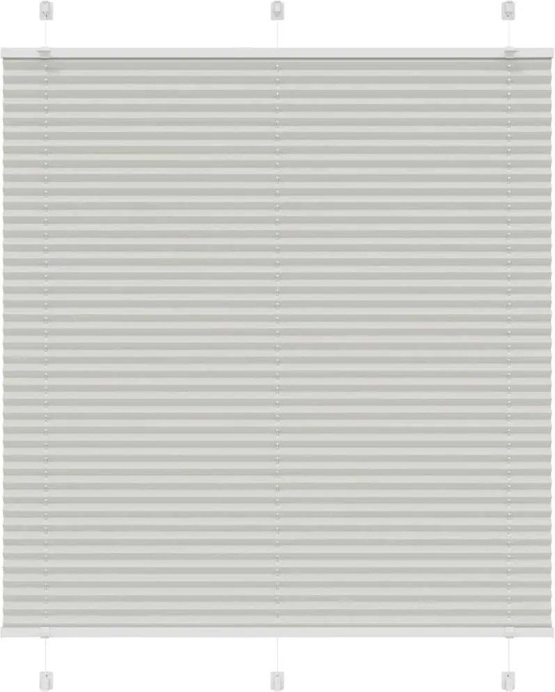 vidaXL pliszírozott redőny világosszürke 120x100 cm szövetszélesség