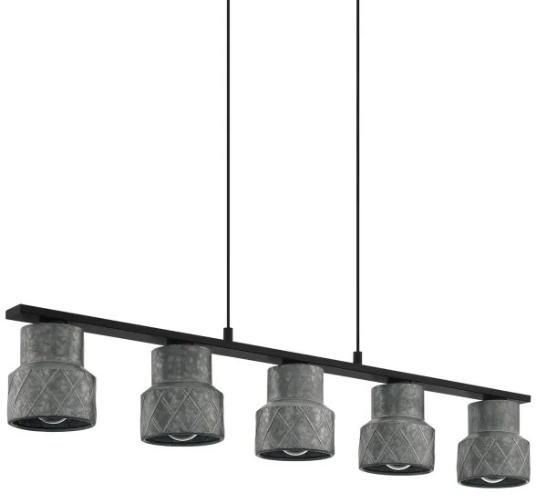 Eglo 39855 - Csillár zsinóron HILCOTT 5xE27/40W/230V