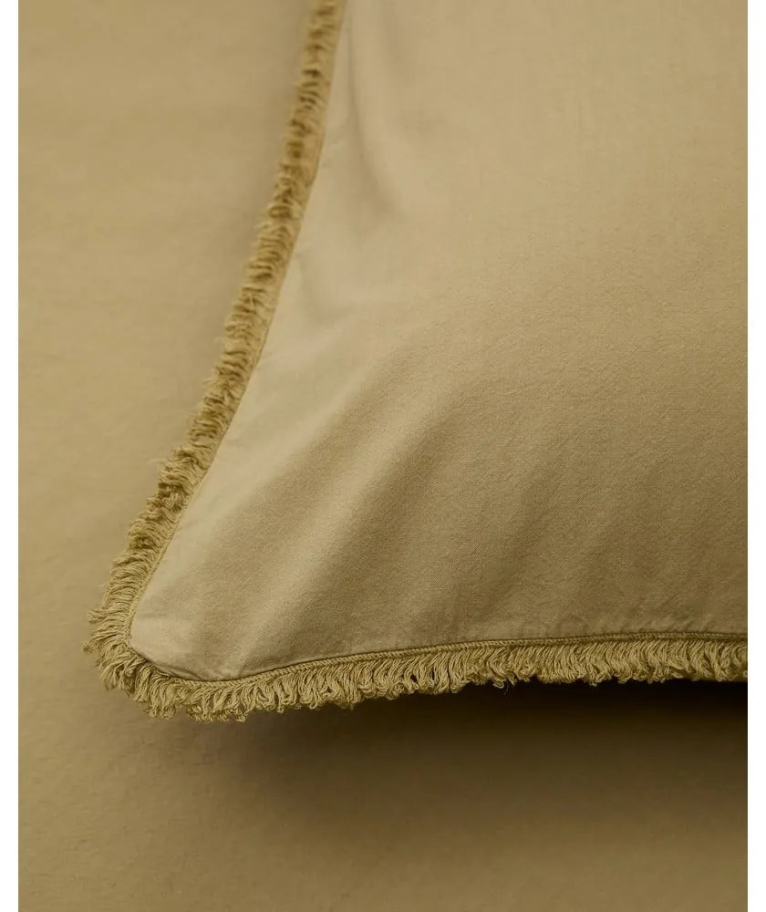 Sárga-zöld egyszemélyes hosszabbított pamut-perkál ágyneműhuzat 150x220 cm Sifinia – Kave Home