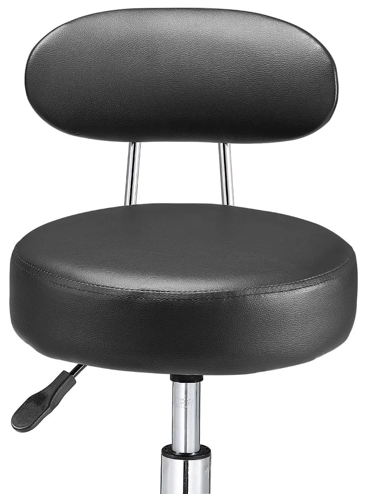 Casaria® Görgős szék háttámlával - fekete