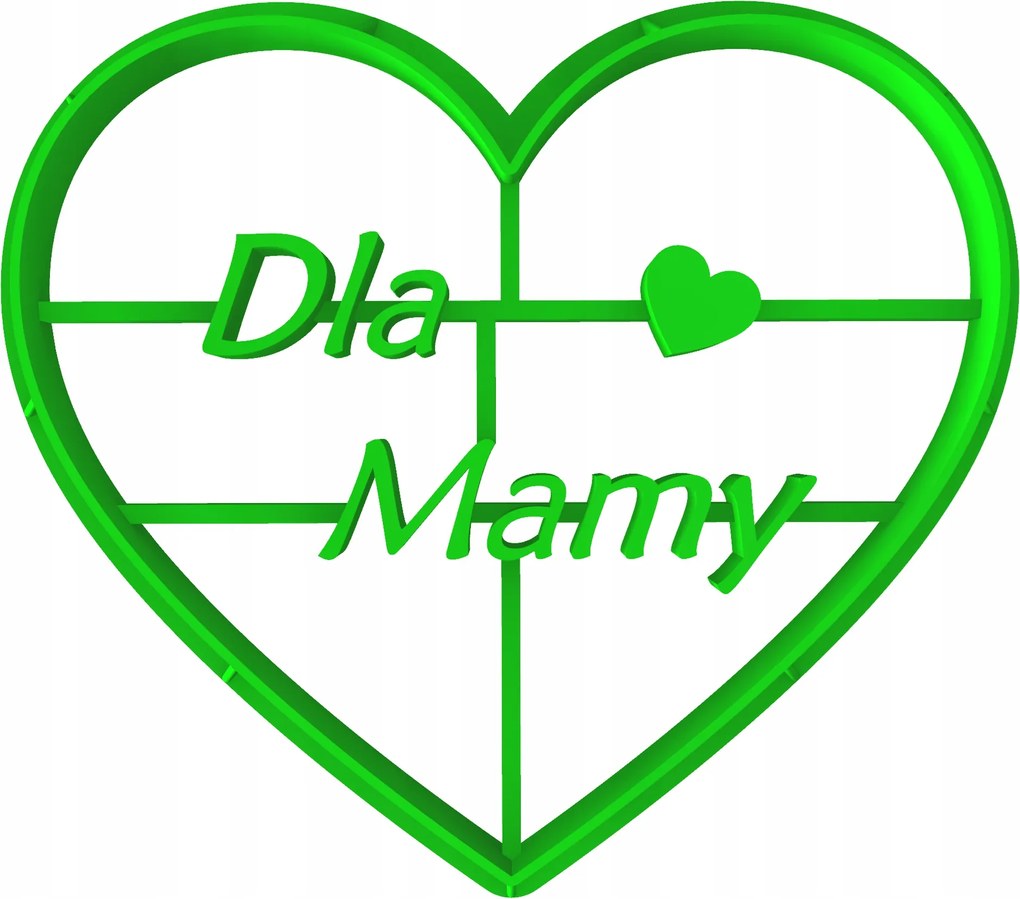 Forma Lyukasztó Mézeskalács kiszúró Anyák Napja Anyák szíve felirat Anyák napjára