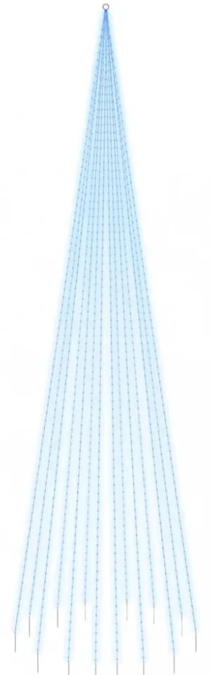 karácsonyfa zászlórúdon 1134 kék LED-del 800 cm