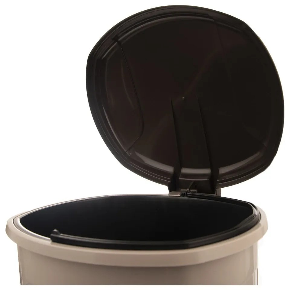 Barna műanyag pedálos szemetes 30 l – Orion
