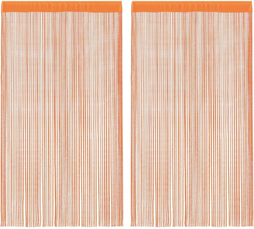 vidaXL 2 db narancssárga zsinórfüggöny 100 x 250 cm