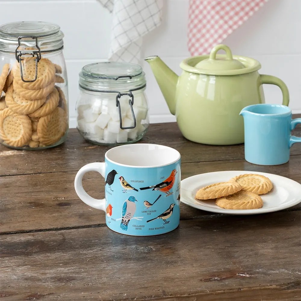 Kék-krémszínű kerámia bögre 350 ml Garden Birds – Rex London