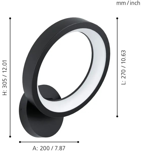 Eglo 900069 - LED RGBW Dimmelhető fali lámpa MARGHERA-Z LED/16W/230V