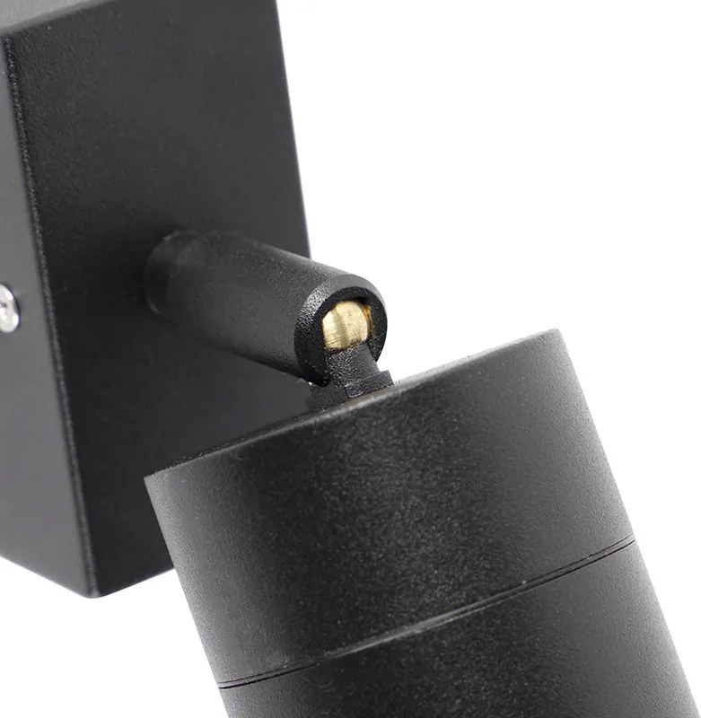 Kültéri fali lámpa fekete állítható IP44 - Solo