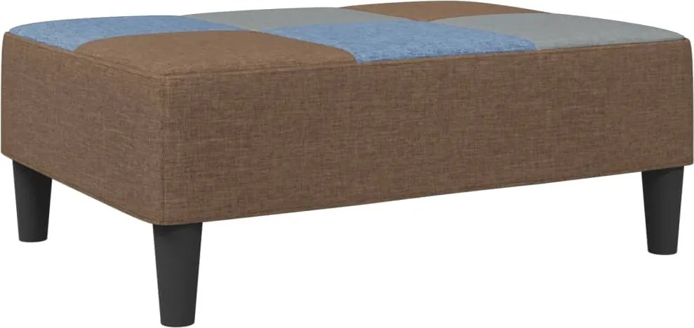 vidaXL foltvarrott szövet lábzsámoly 77x55x31 cm
