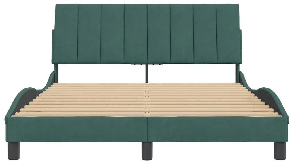sötétzöld bársony ágykeret matrac nélkül Hanko 140 x 190 cm