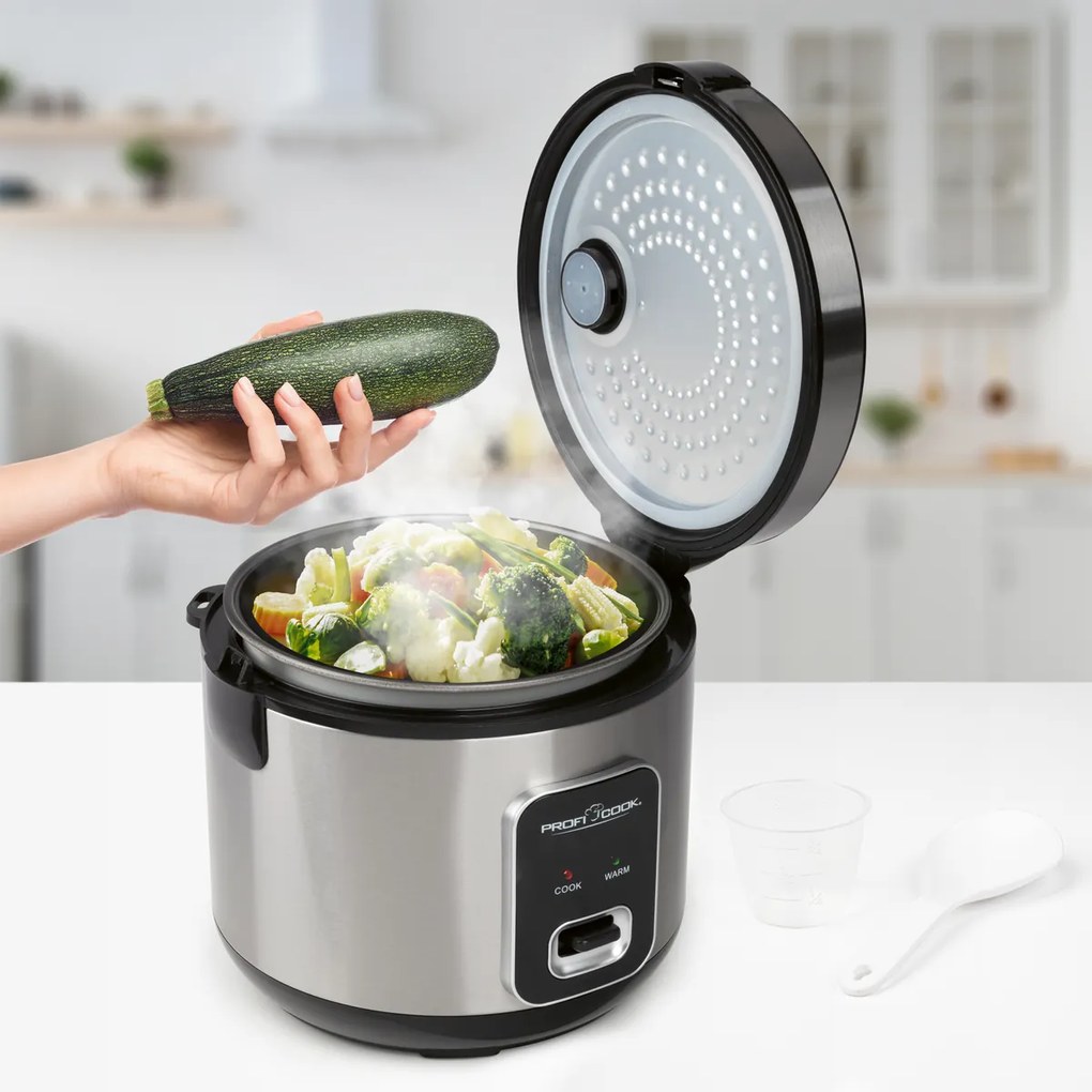 ProfiCook RK 1285 rizsfőző és gőzfőző 2in1