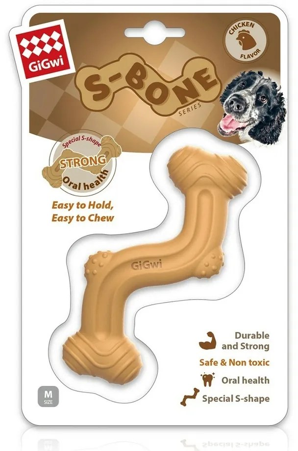 GiGwi Rágócsont S-Bone M méret, 14 cm