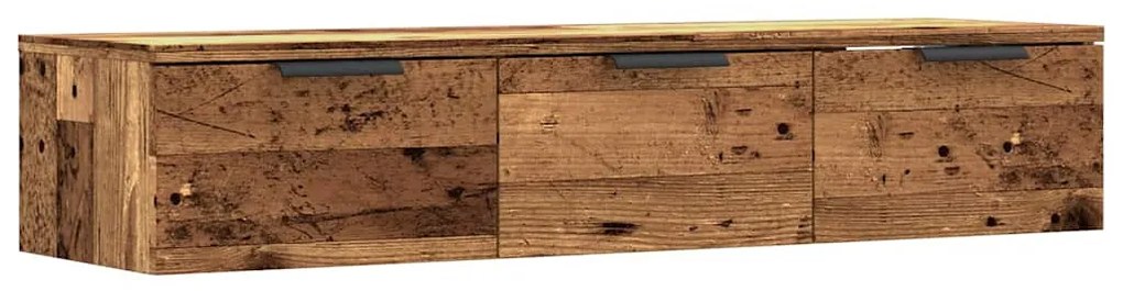 fali szekrény Régi fa 102x30x20 cm Gépelt fa