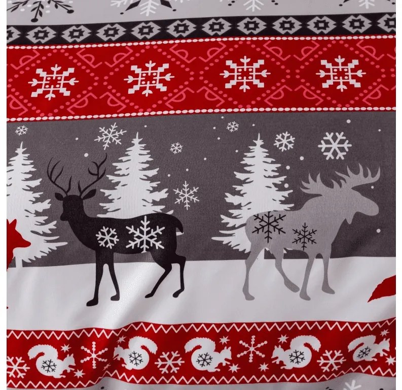 Flanel Mikroszálas ágyneműhuzat SNOWY FOREST szürke Ágyneműhuzat mérete: 2 db 70 x 90 cm | 200 x 220 cm