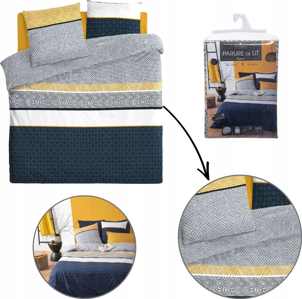 Ágyneműhuzat divatos mintás szett 240x220cm modern hálószoba modern