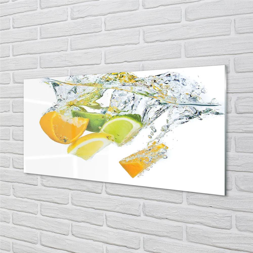 Üvegképek víz citrus 125x50 cm