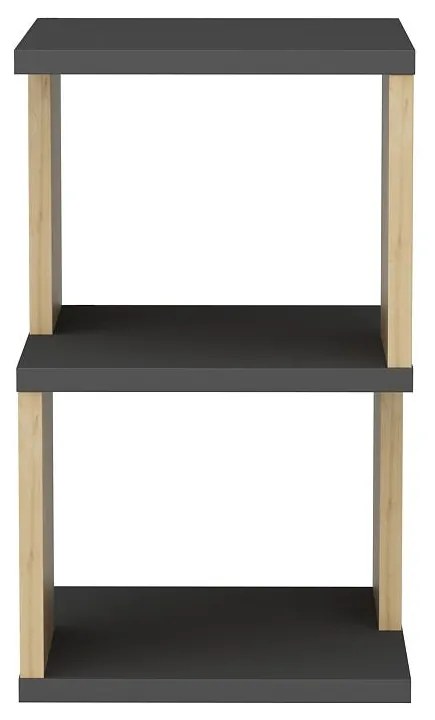 Éjjeliszekrény Carter - Anthracite, Oak
