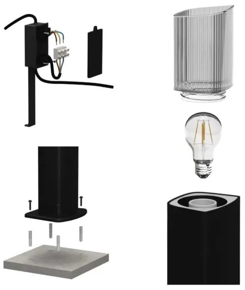 Kültéri lámpa LANA 1xE27/25W/230V IP54 45 cm