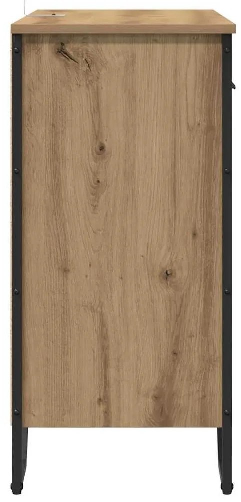 Széf fiókkal kézműves tölgy 79.5 x 35.5 x 74.5 cm Faanyag