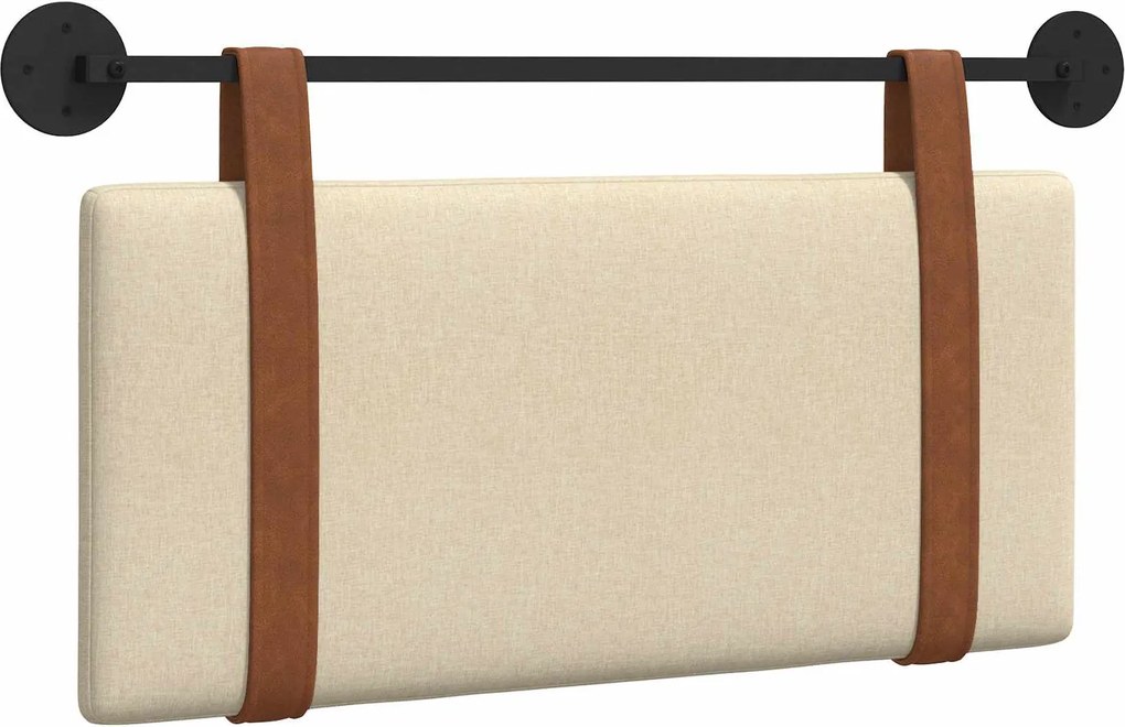 vidaXL Fali Fejtámla Falra szerelhető Egyszínű Krém 90 x 40 cm Faanyag