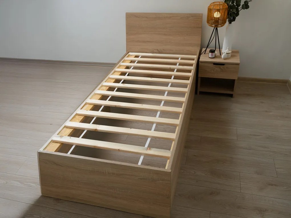 Léces ágyrács textillel 140x200 cm