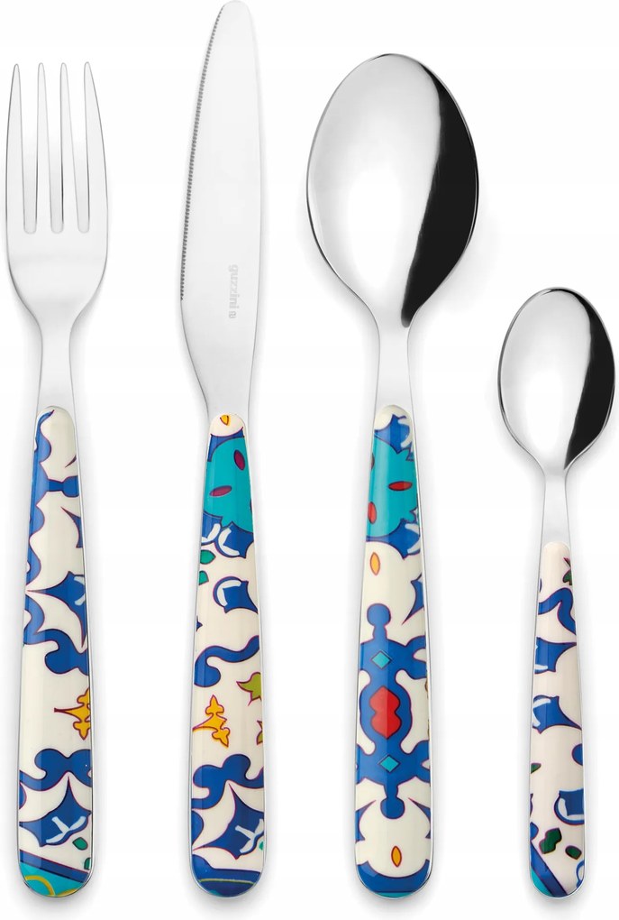 Guzzini Flower Lemon Evőeszköz szett 24 db-os szett 6 személyes Kék