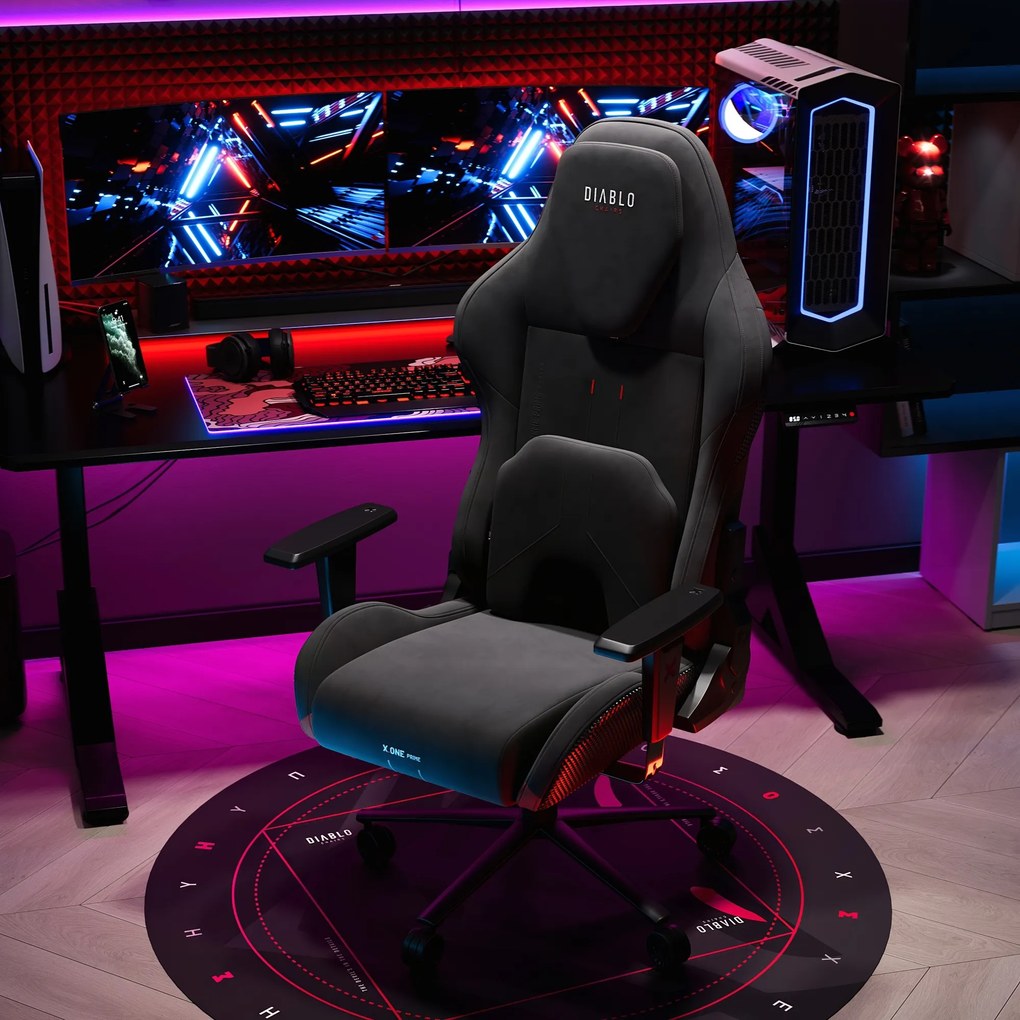Gamer szék fekete Normal Size: Diablo X-One Prime Burned Black