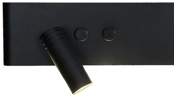 LED fali spotlámpa RESORT LED/10W/230V + LED/3W, fekete, bal oldali