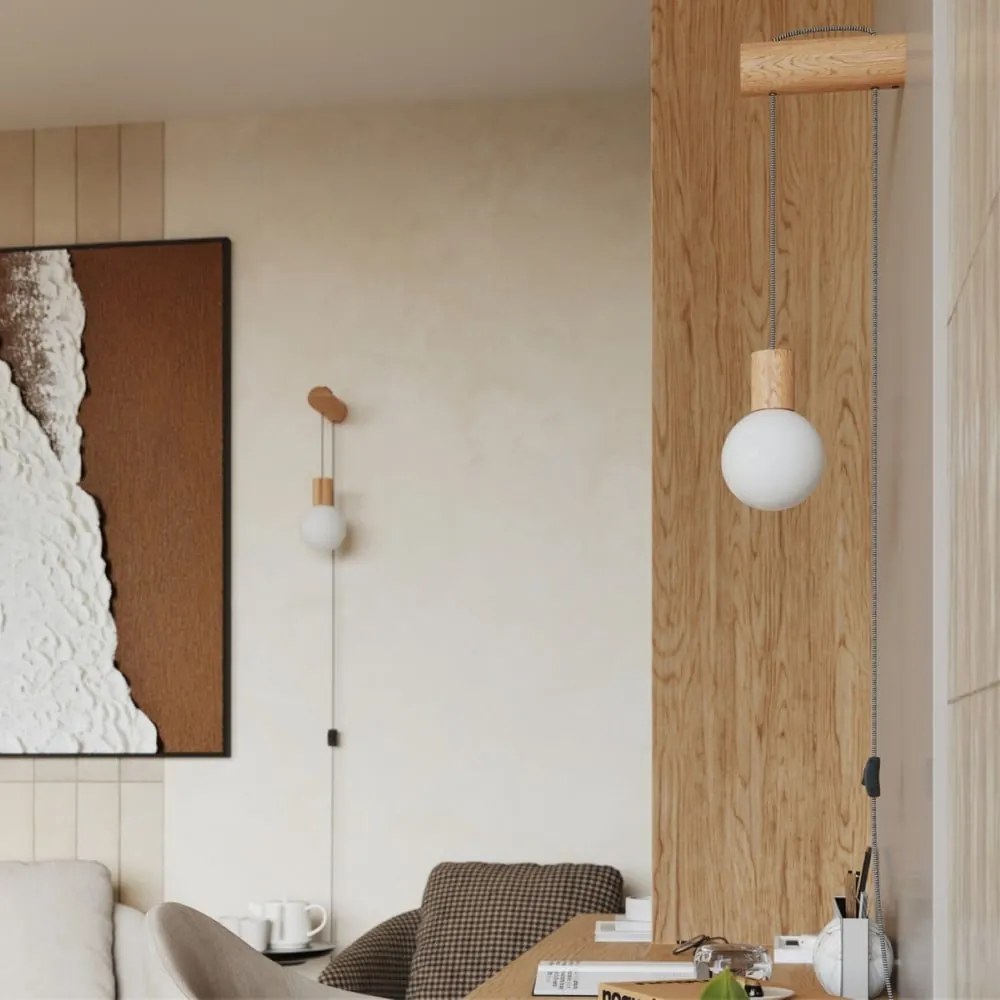 Natúr színű fali lámpa Arcadia – Sollux