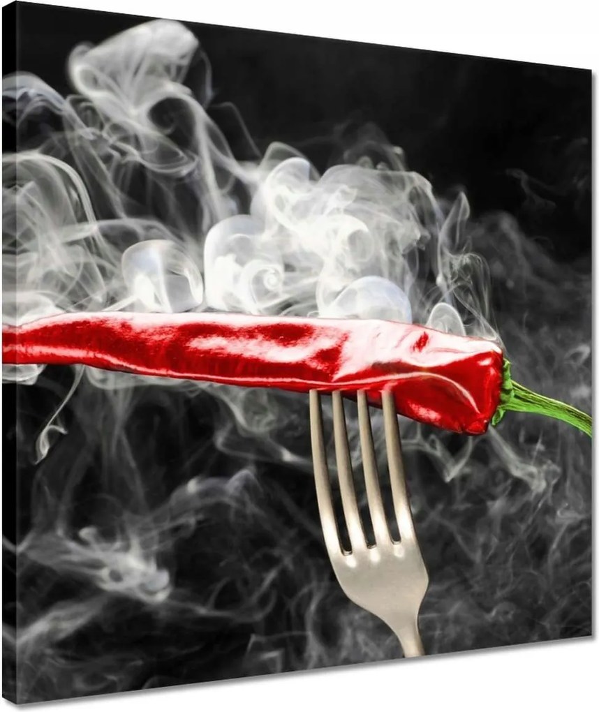 Vászonkép 40x40 Piros paprika Füst