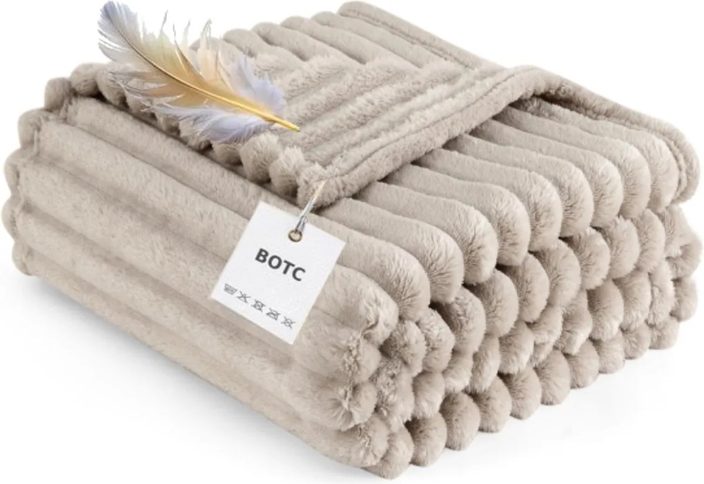 Ágytakaró Takaró Kanapé Puha Vastag 150x220 cm barna