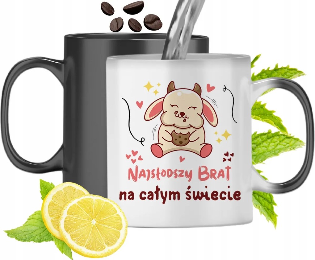 Mágikus Bögre Testvérnek Fekete Színváltós, fényképes nyomattal