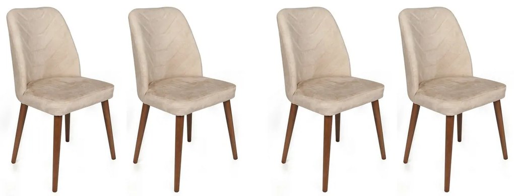 Dallas Beige and Brown étkezőszék szett, 4 db, 4 db