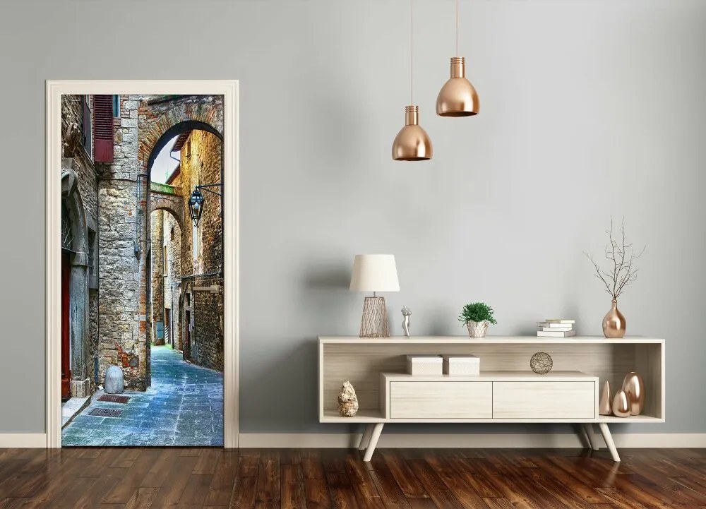 Poszter tapéta ajtóra olasz utcákon 75x205 cm