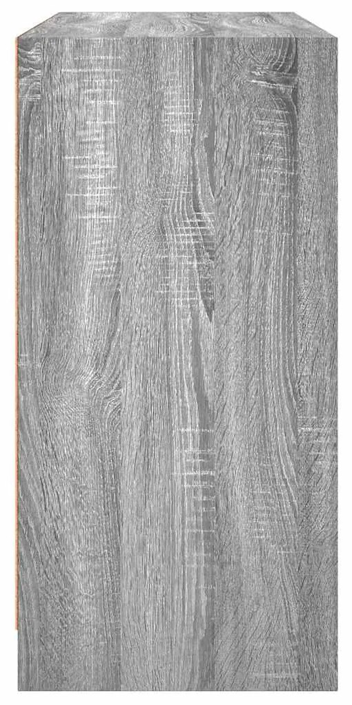 szürke sonoma színű szerelt fa tálalószekrény 102x37x75,5 cm