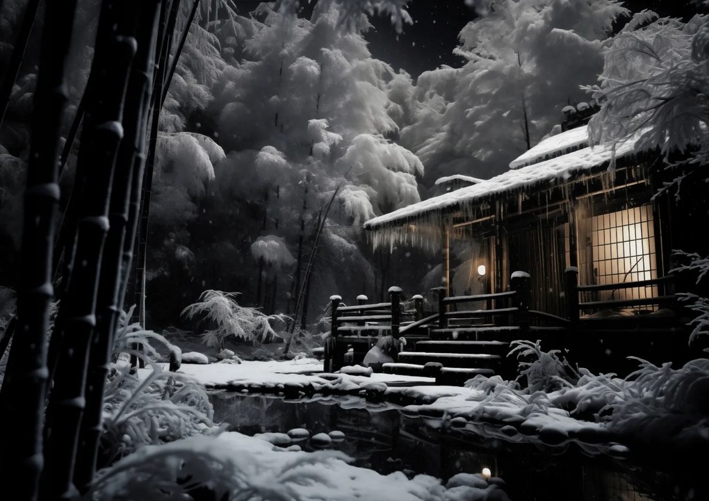 Poszter 84,1x59,4cm Hagyományos japán házikó