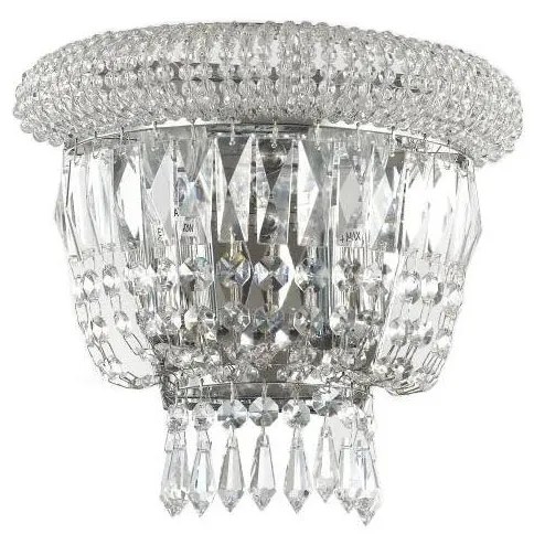 Ideal Lux - Fali kristály lámpa DUBAI 2xE14/28W/230V fényezett króm