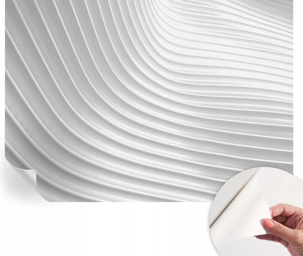 Öntapadós tapéta Divatos 3D fali ragasztóval Elegáns hullámok 208x146 cm