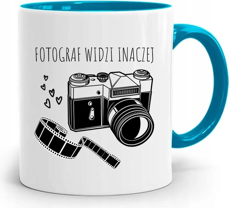 Kék Bögre Fotósnak Másképp Lát Ajándék fényképes nyomattal