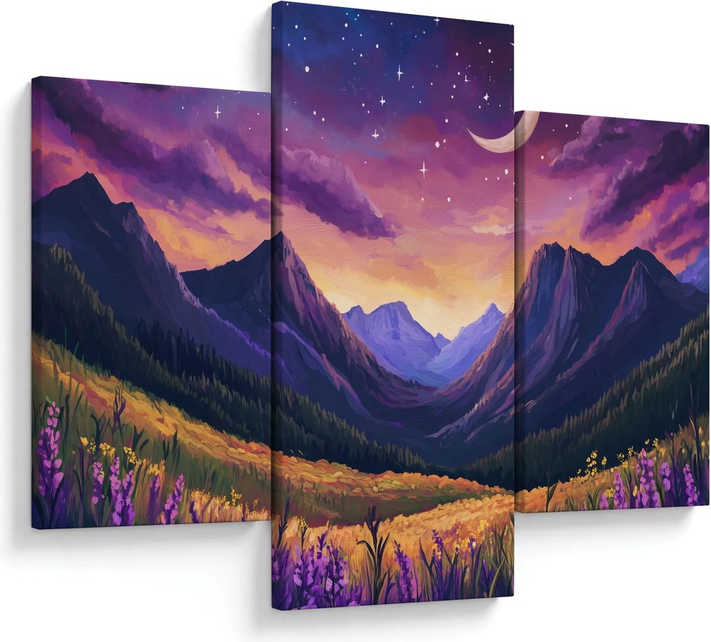 Kép - Lila táj (90x60 cm)