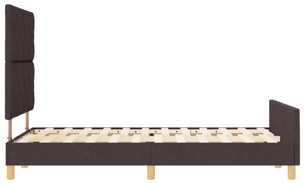 Sötétbarna Ágykeret 120x200 cm Szövet