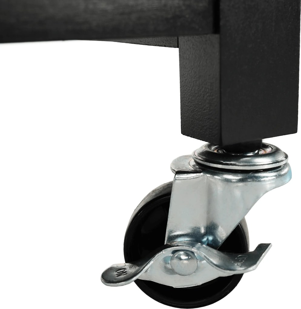 Tálalókocsi, természetes/fekete, ARETE