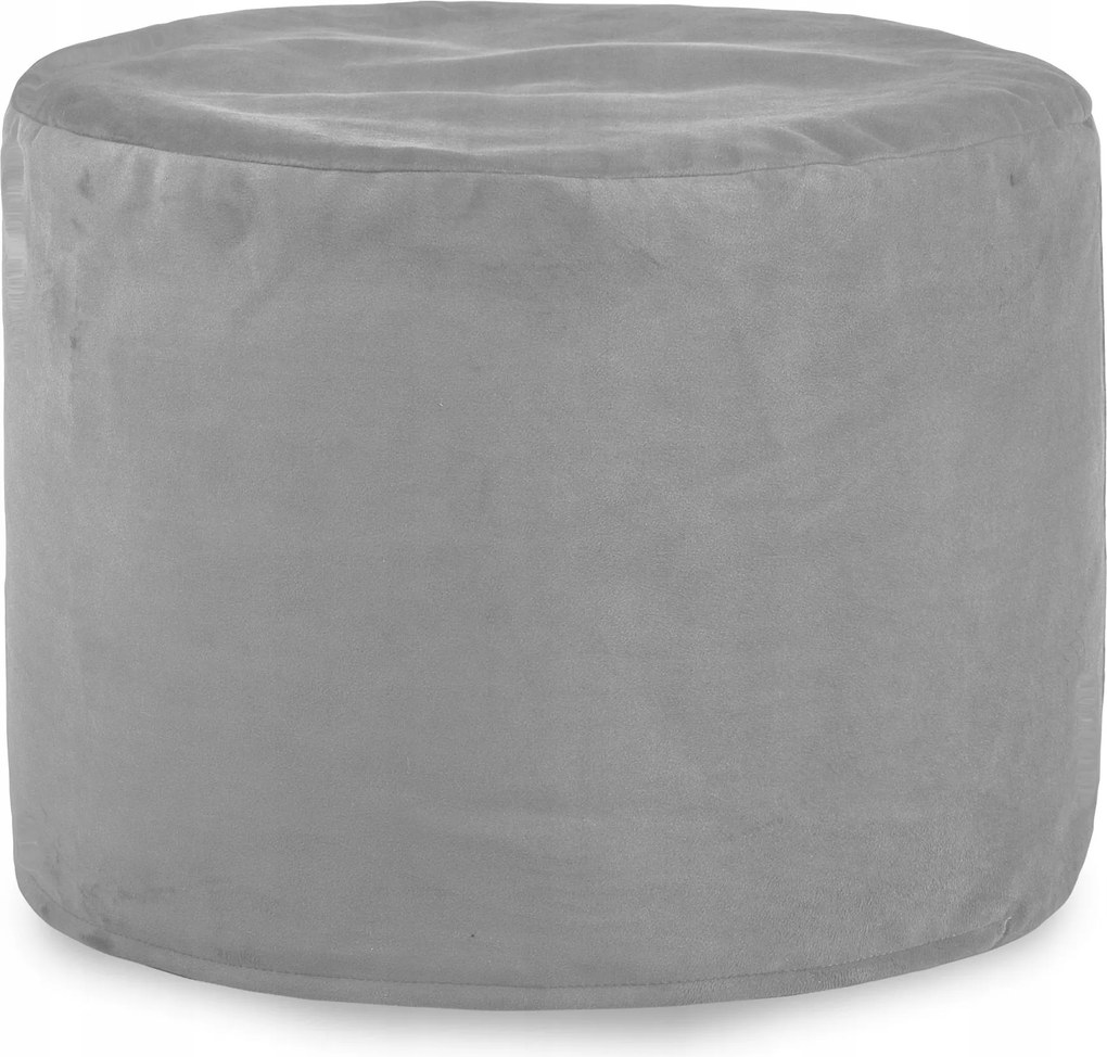 Cilindro Plüss Puff fotel Világosszürke