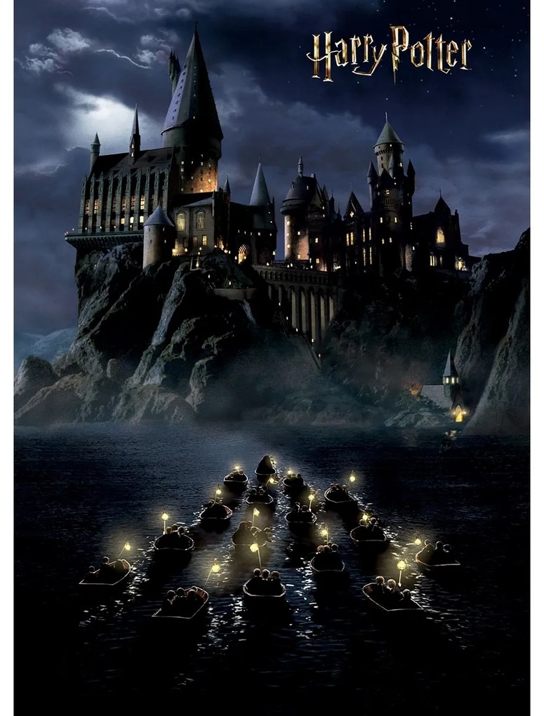 Gyerek fotó tapéta Harry Potter Roxfort éjszakája182 x 252 cm, 4 részes