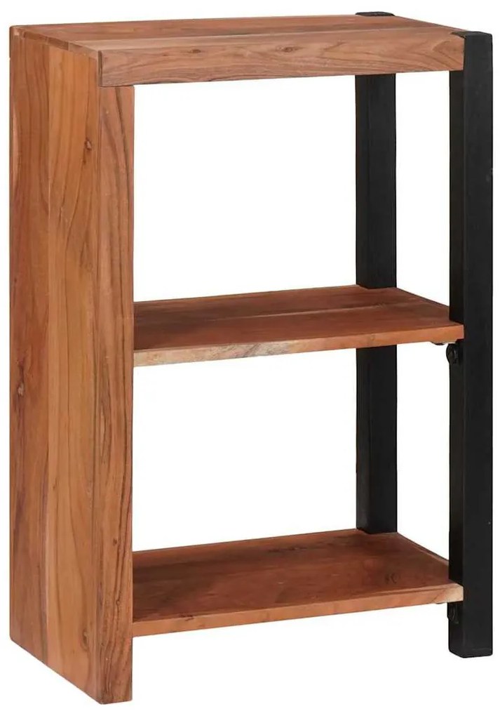 Könyvszekrény Barna, Fekete 50 x 30 x 75 cm Tömör Akácfa