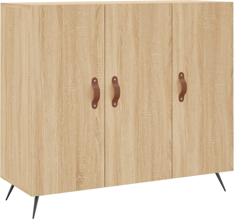 vidaXL sonoma tölgy színű szerelt fa tálalószekrény 90 x 34 x 80 cm