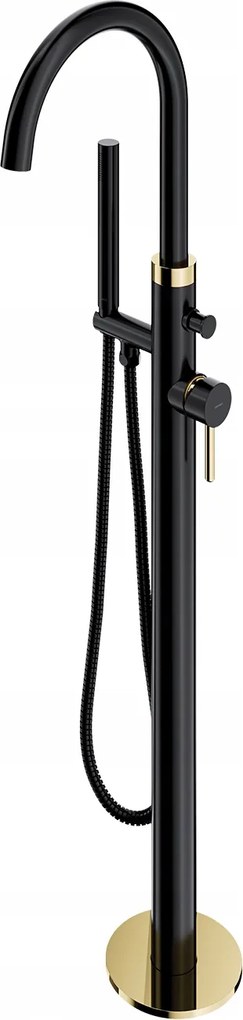 Kádtöltő Csaptelep Szabadonálló Fekete Arany Omnires